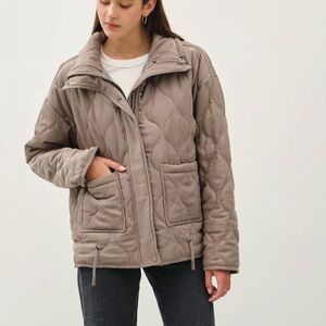 BE COOL Quilted Tan Jacket for Women S/M